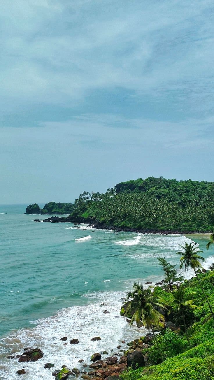 A quiet cove where the headland meets the Arabian Sea