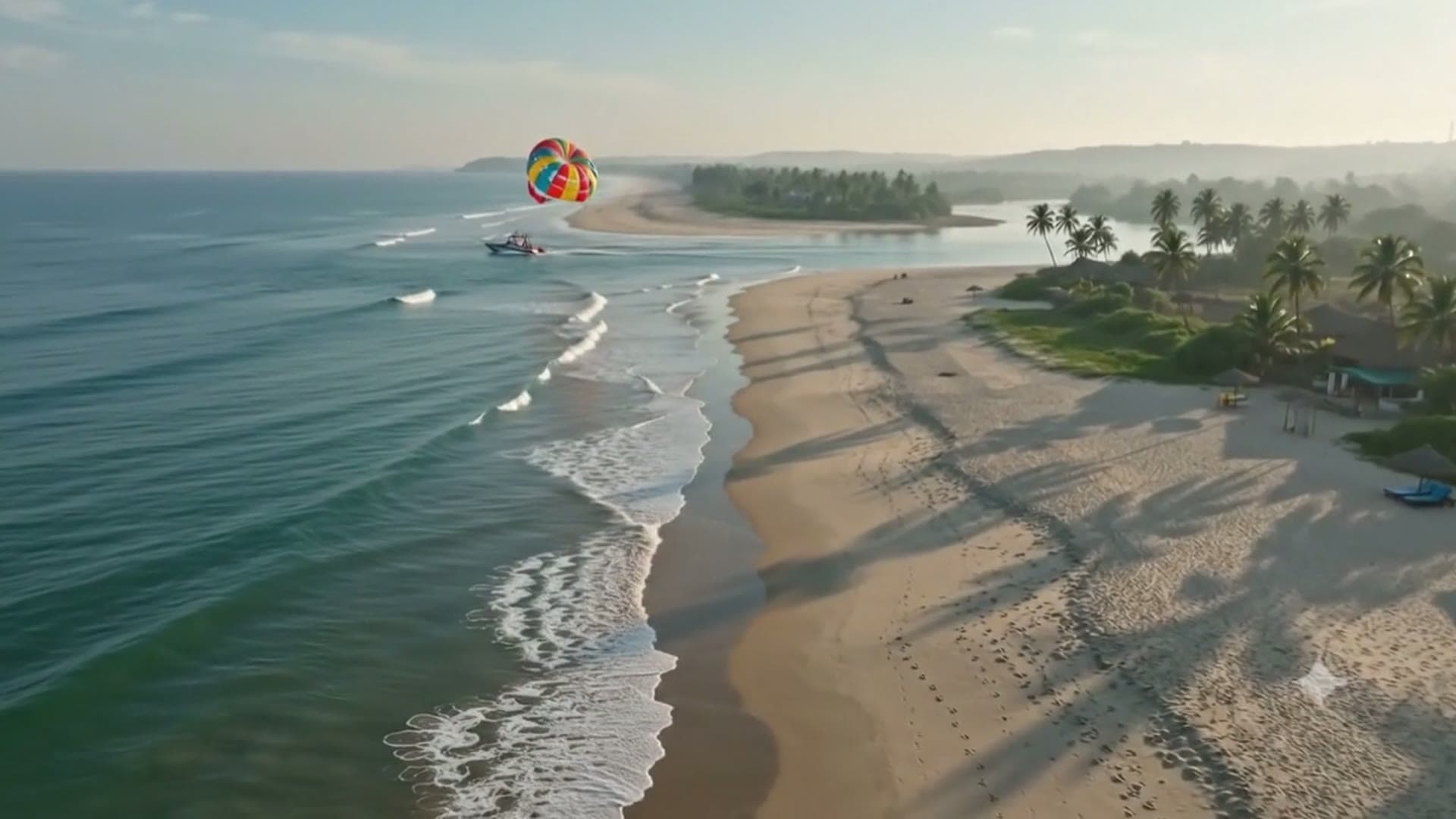 Morjim beach at golden hour